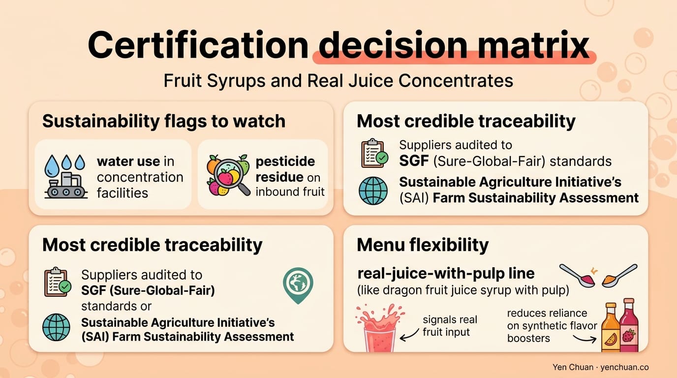 Certification decision matrix
