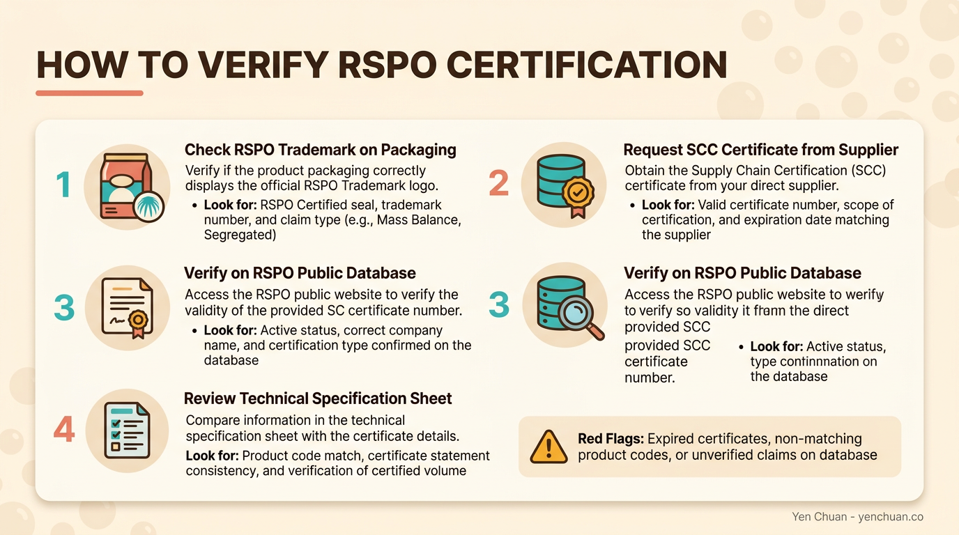 How to verify RSPO certification for milk powder ingredients