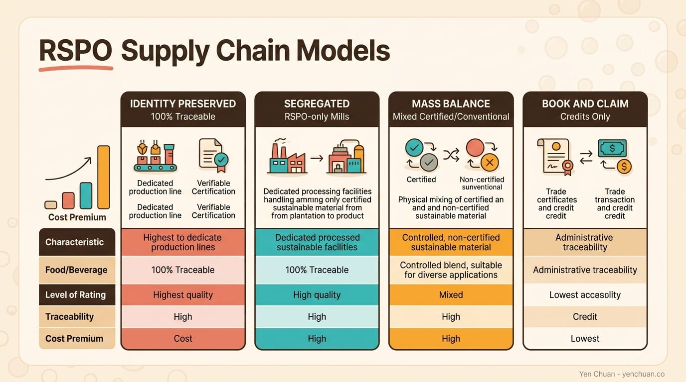 RSPO supply chain models explained