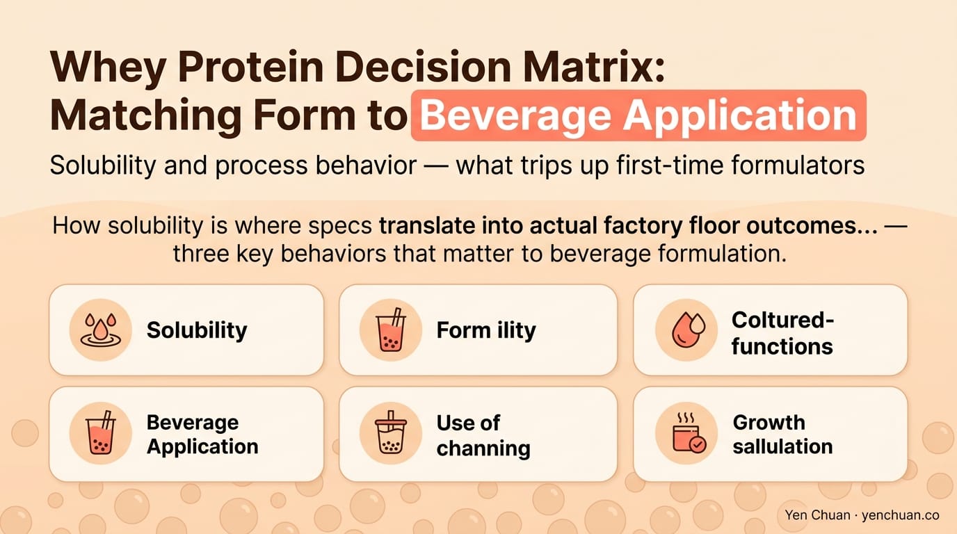 Whey Protein Decision Matrix: Matching Form to Beverage Application